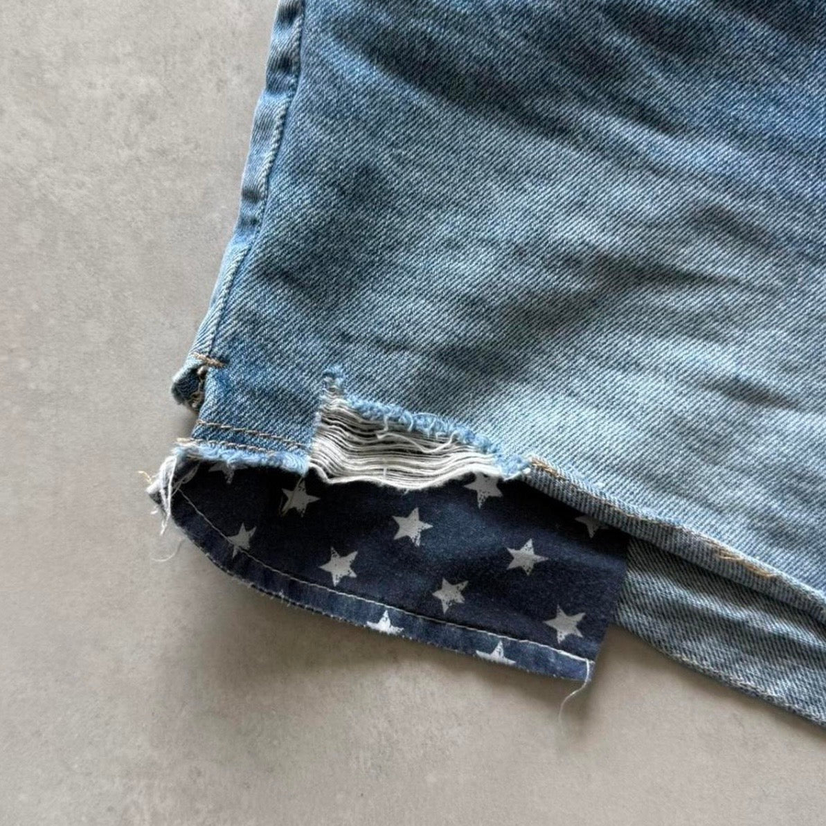 Flag Pocket Denim Shorts