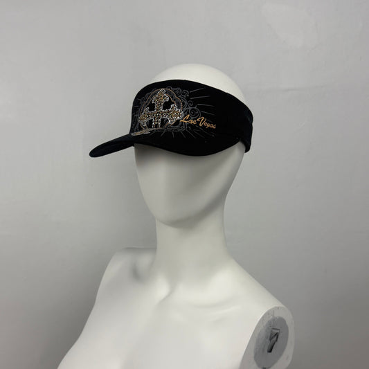 Black Vegas Gothic Cross Visor