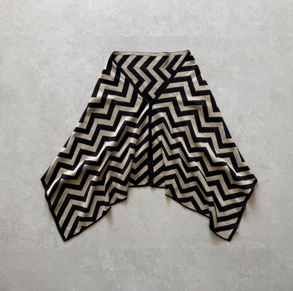 Black and Gold Chevron Shawl