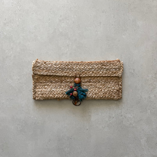 Raffia Beaded Clutch
