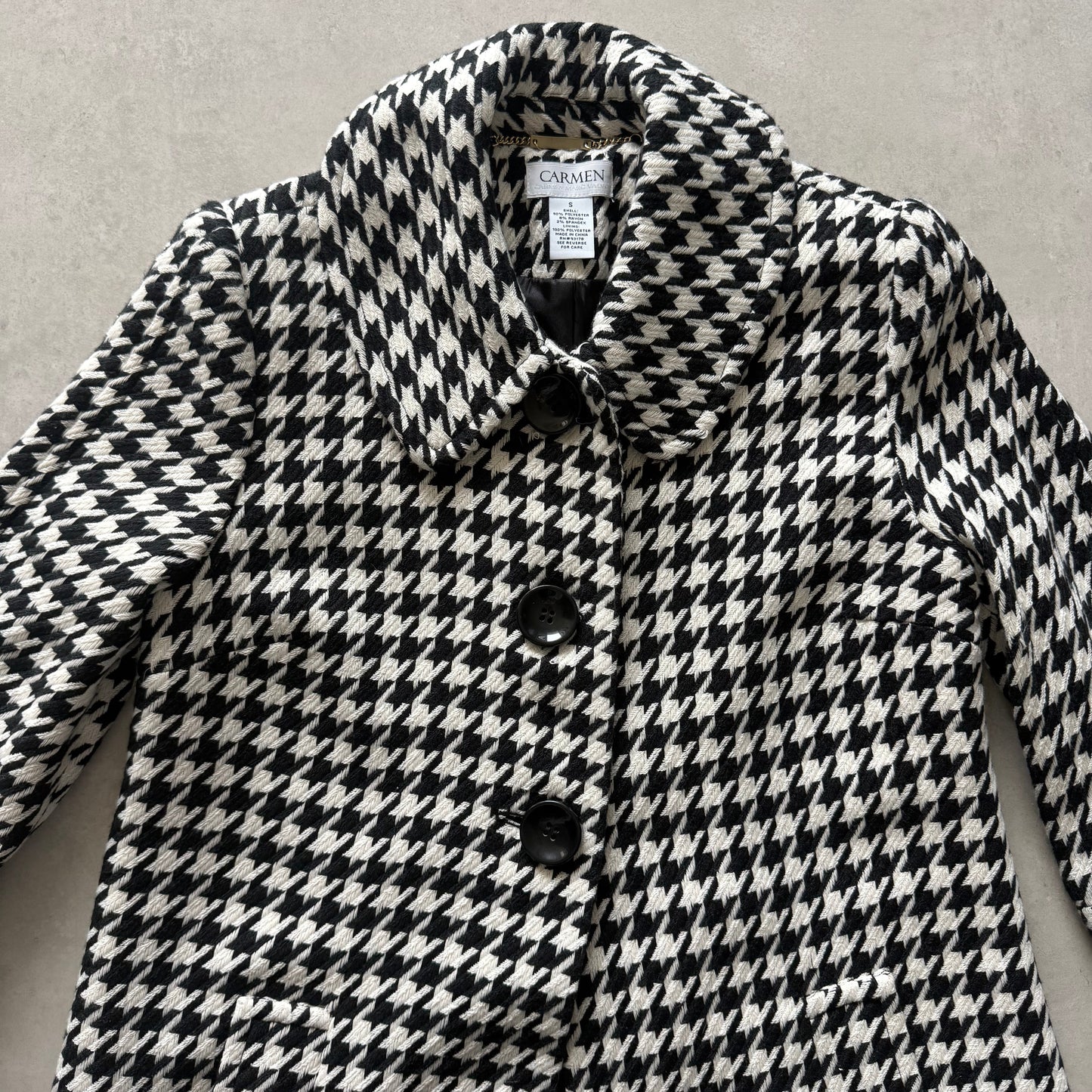 Midi Houndstooth Coat
