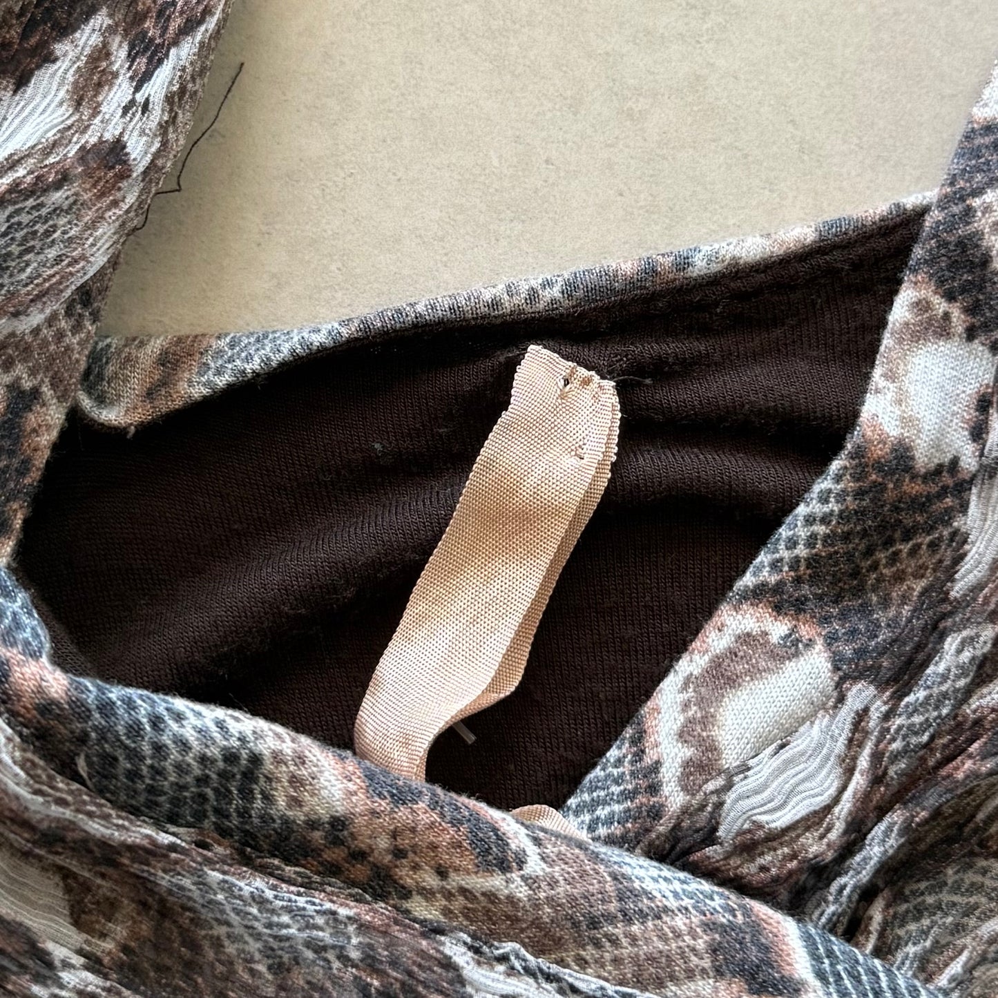 Snakeskin Ruched Babydoll Top