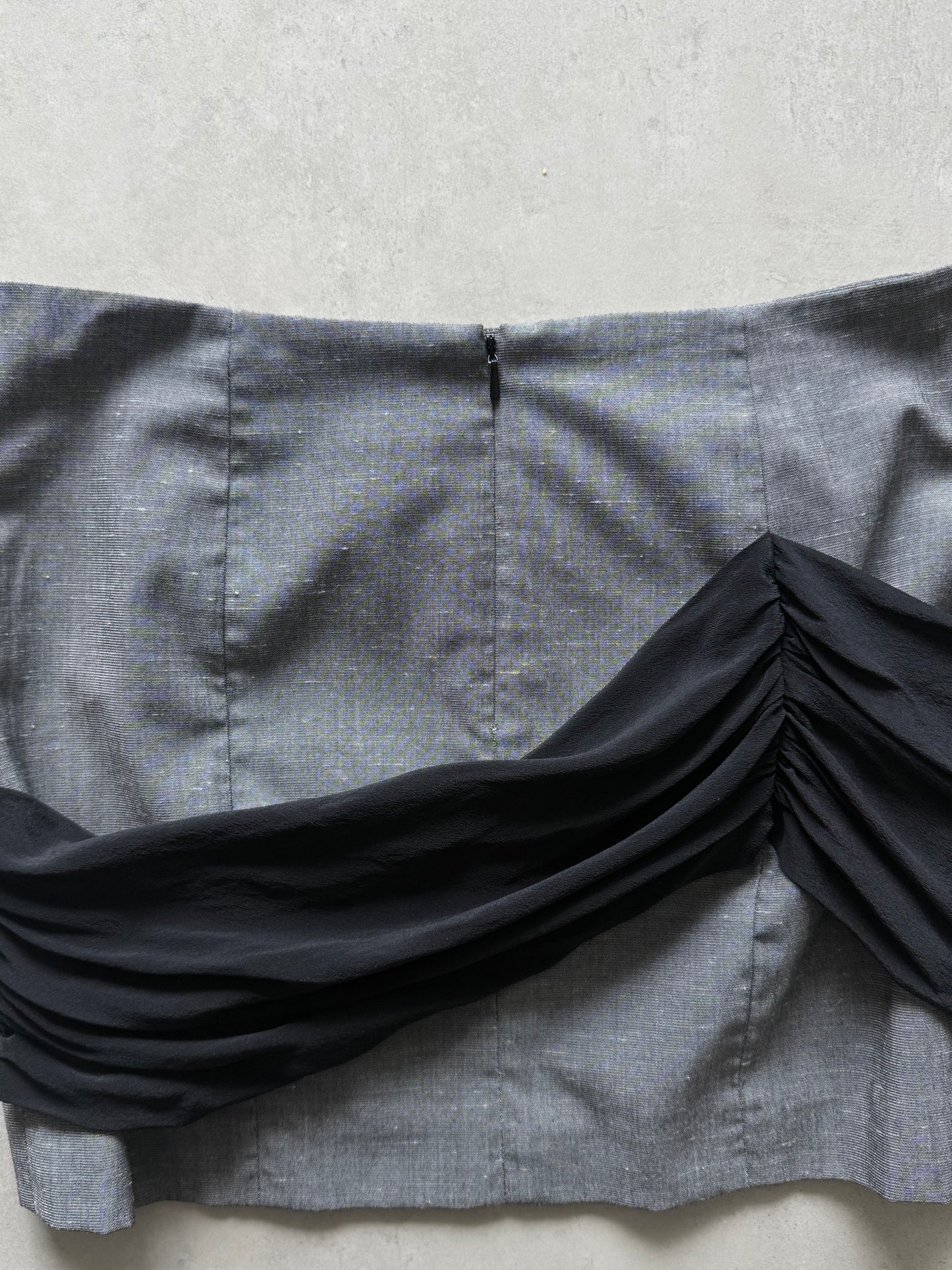 Draped Mini Skirt