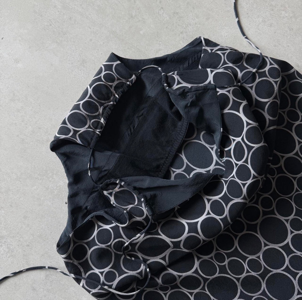 Silk Printed Front Tie Dress