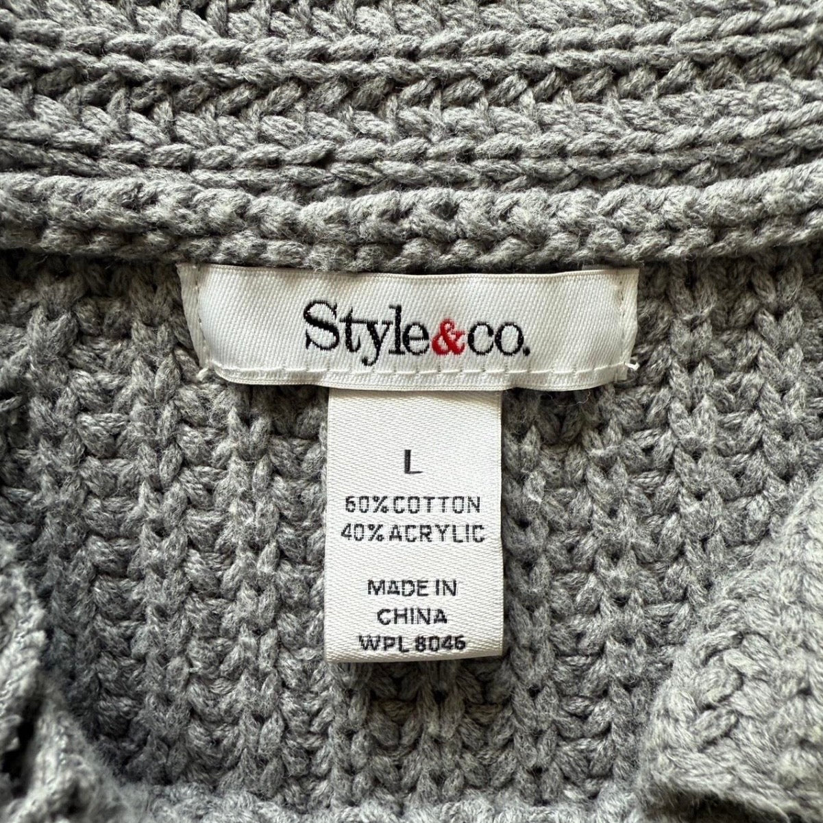 Knit Grey Ruffle Coat