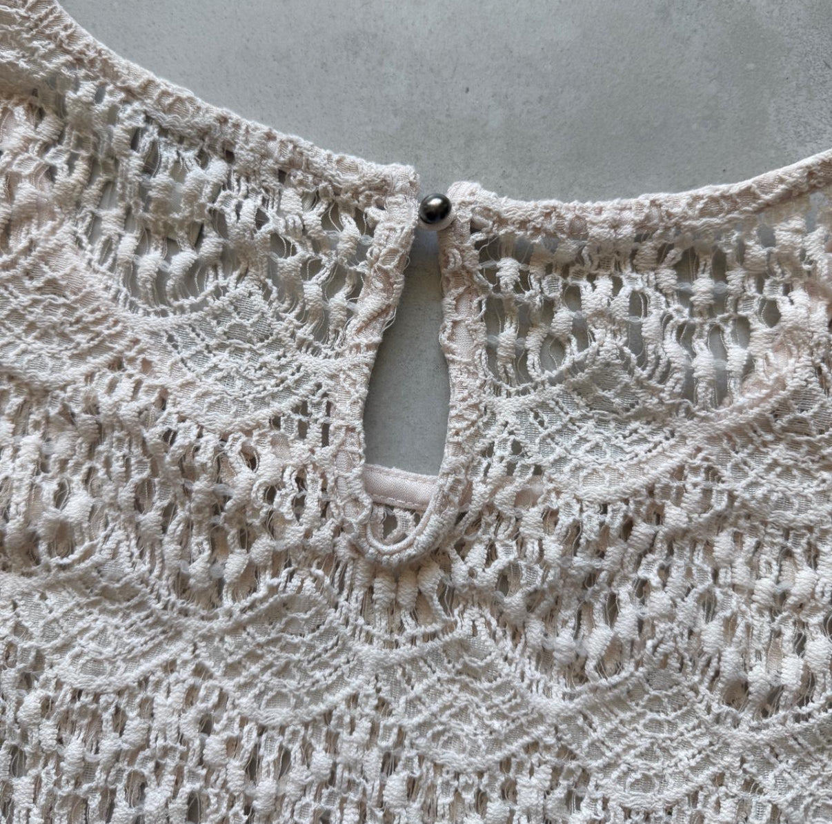 Cream Lace Mini Dress