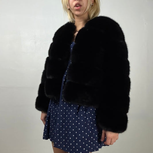 Paneled Faux Fur Jacket