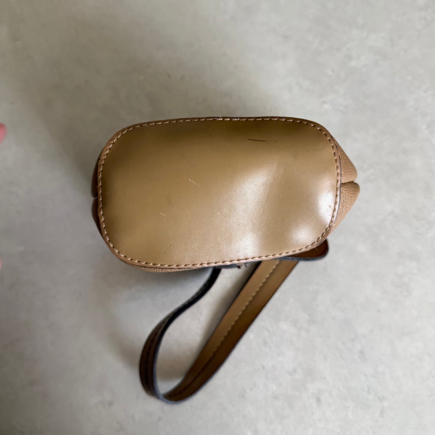 Mini Faux Leather Bucket Bag