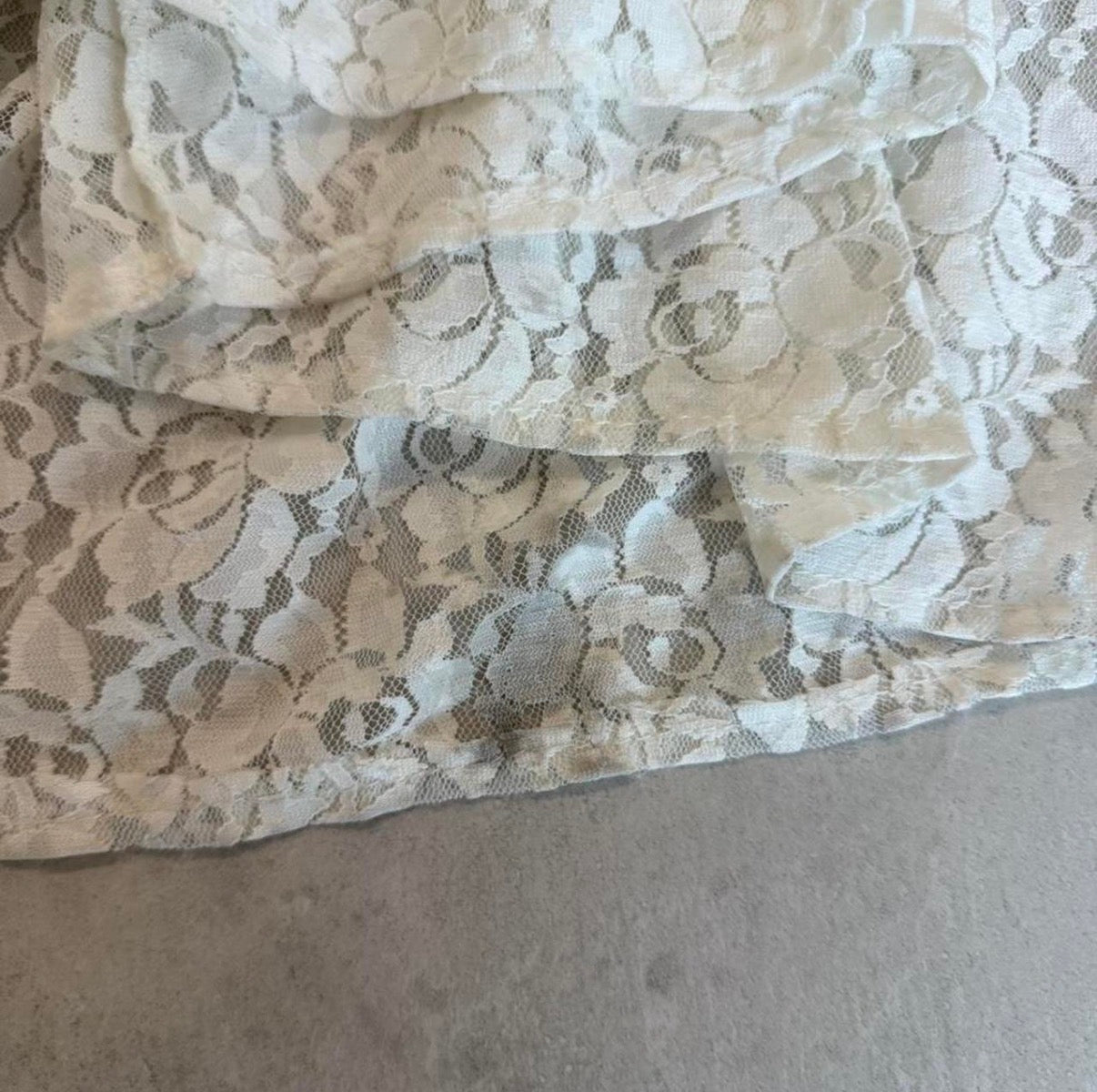 White Lace High-Low Dress