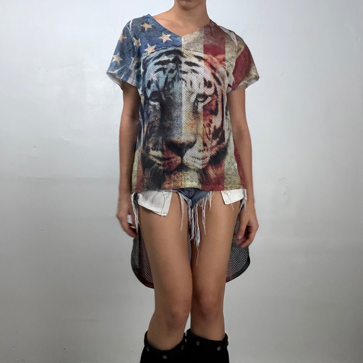 Flag Tiger Mesh Top