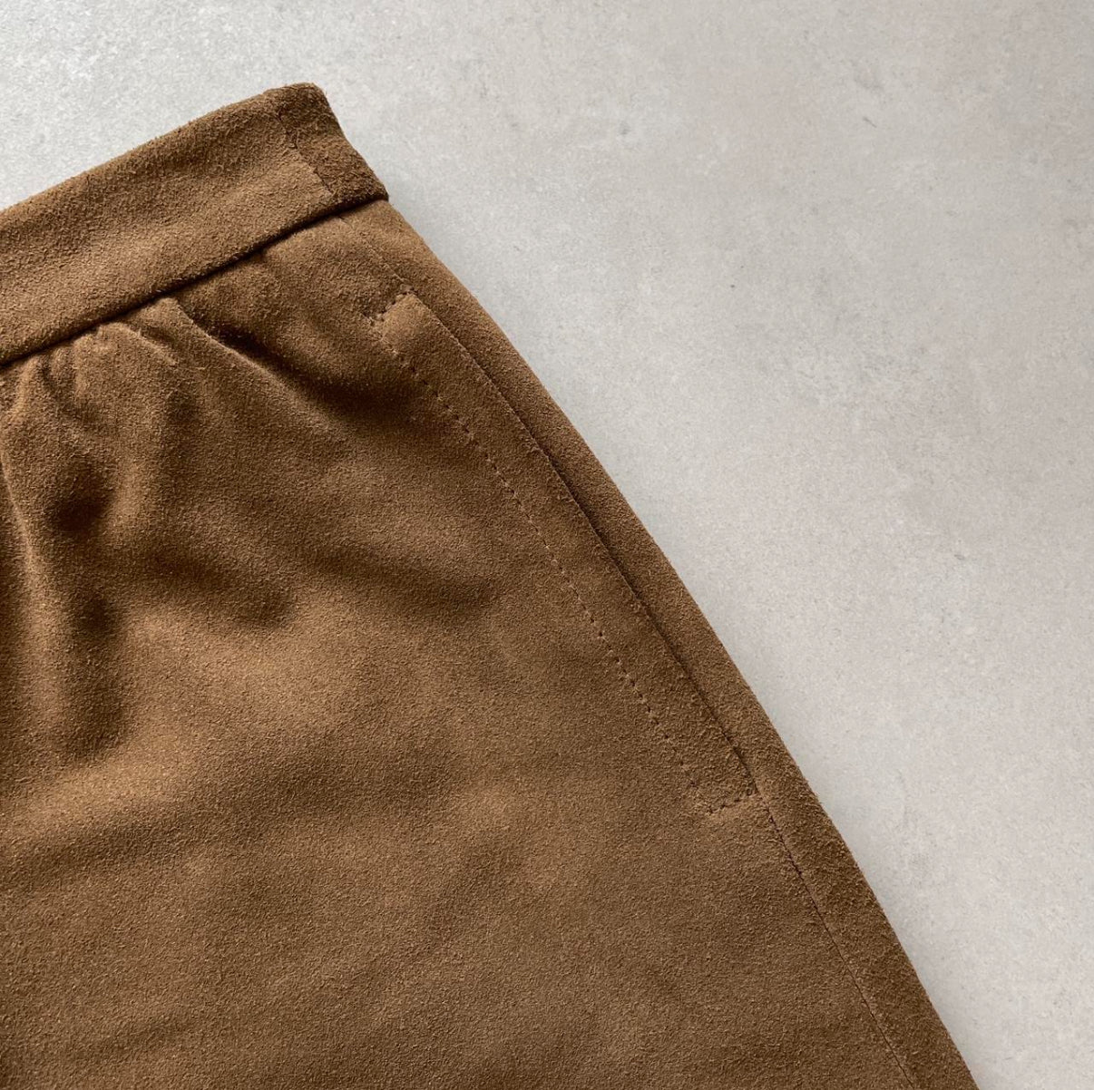Brown Suede Mini Skirt