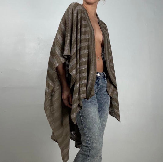 Glitter Striped Open Shawl