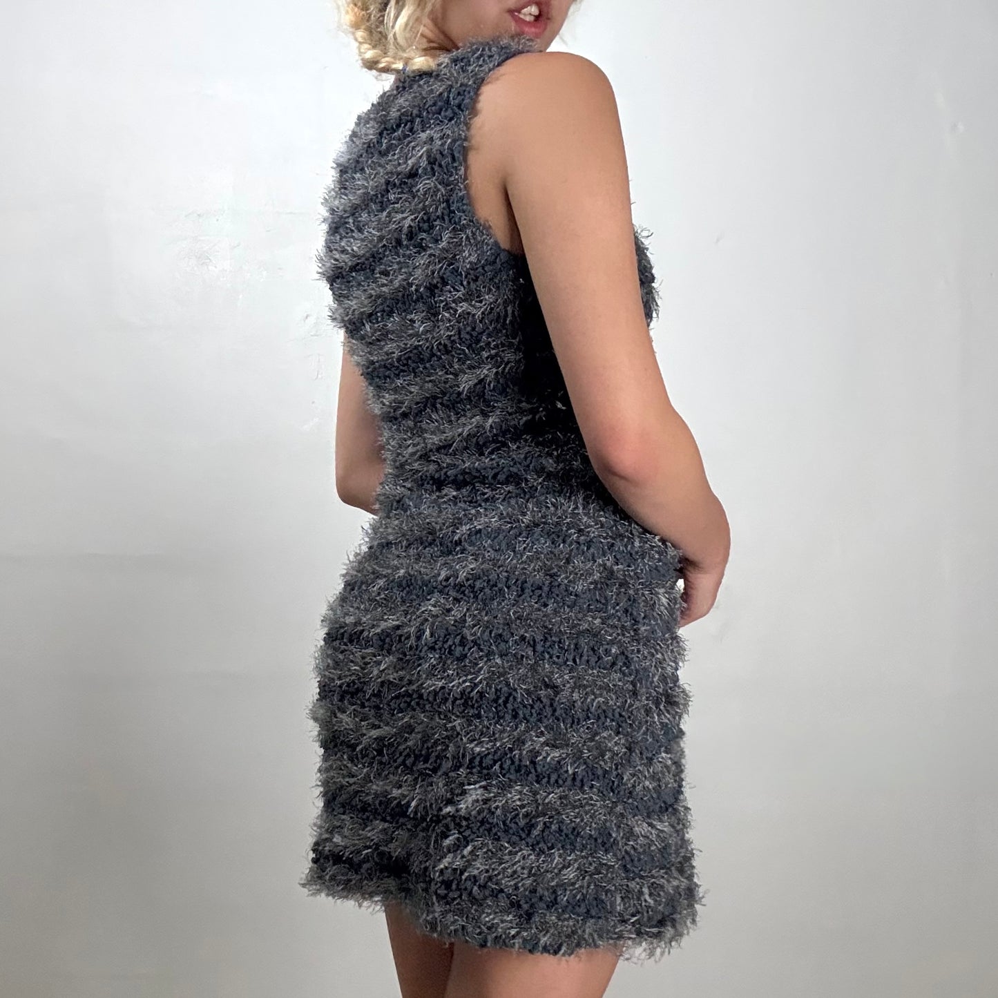 Fuzzy Knit Mini Dress