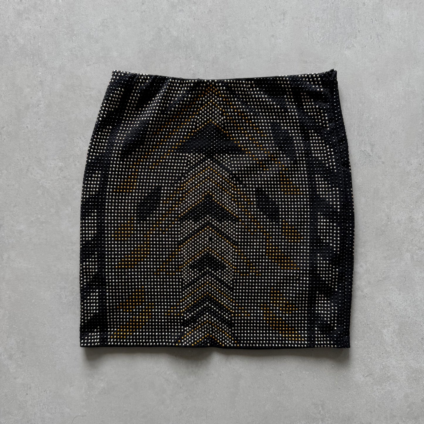 Studded Mesh Mini Skirt