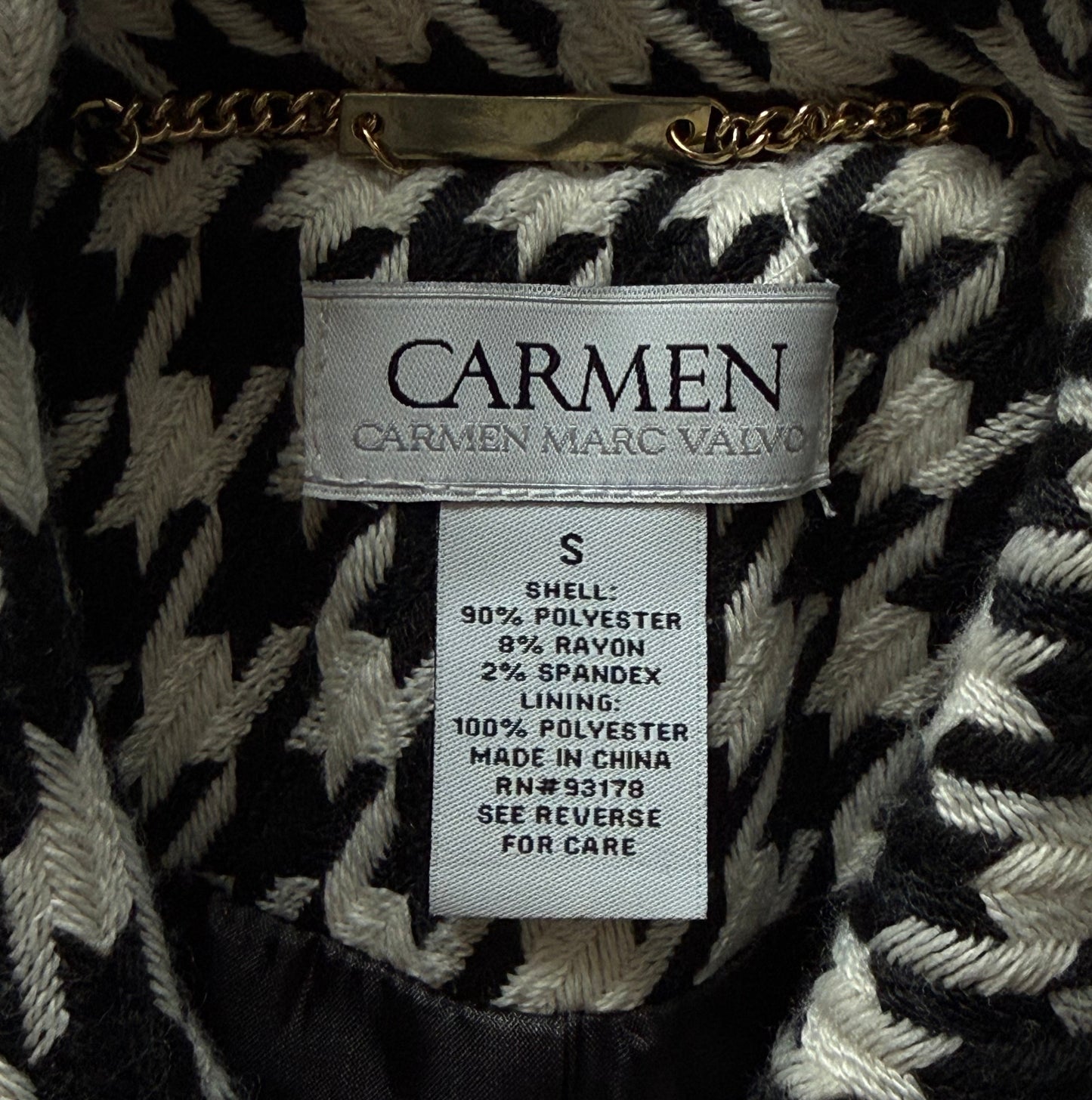 Midi Houndstooth Coat