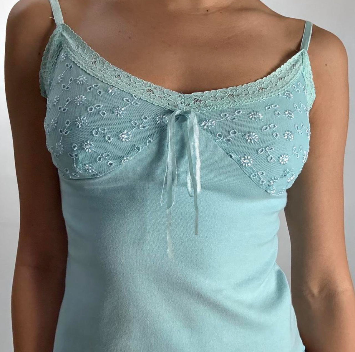 Aqua Lace Cami