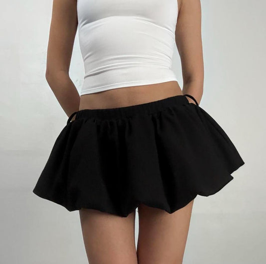 Black Bubble Mini Skirt