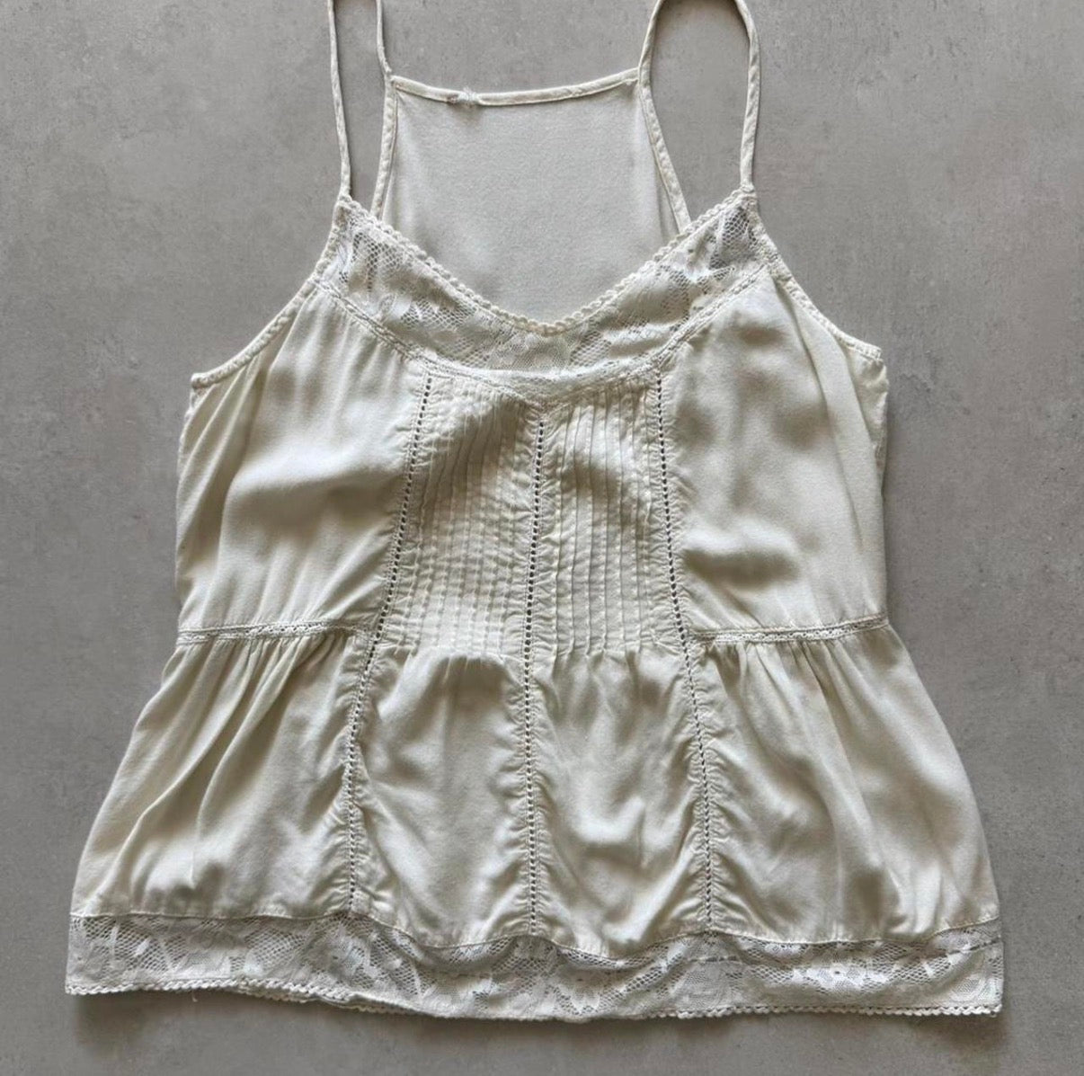 Lace Pin-tuck Tank