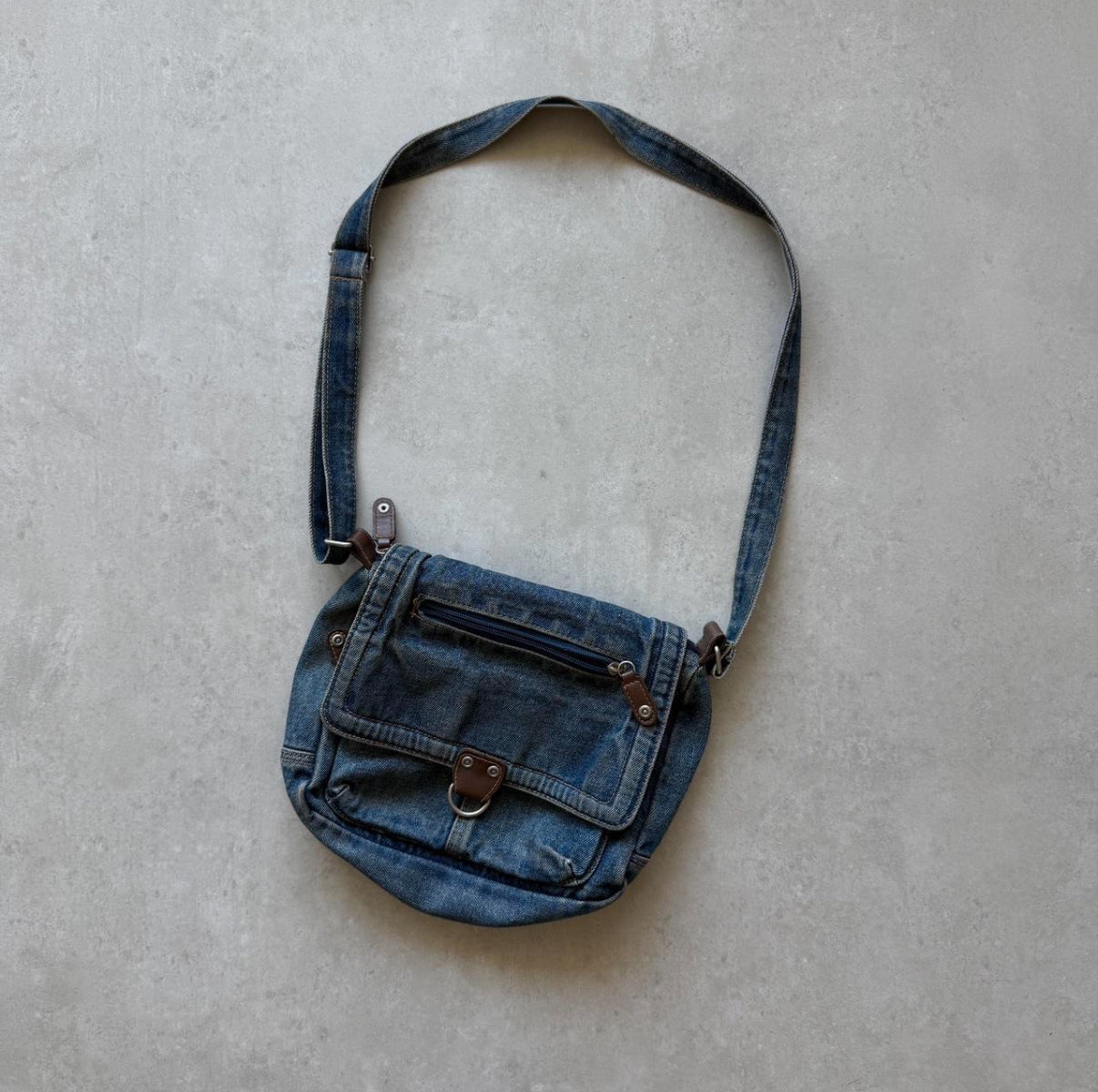 Denim Messenger Bag