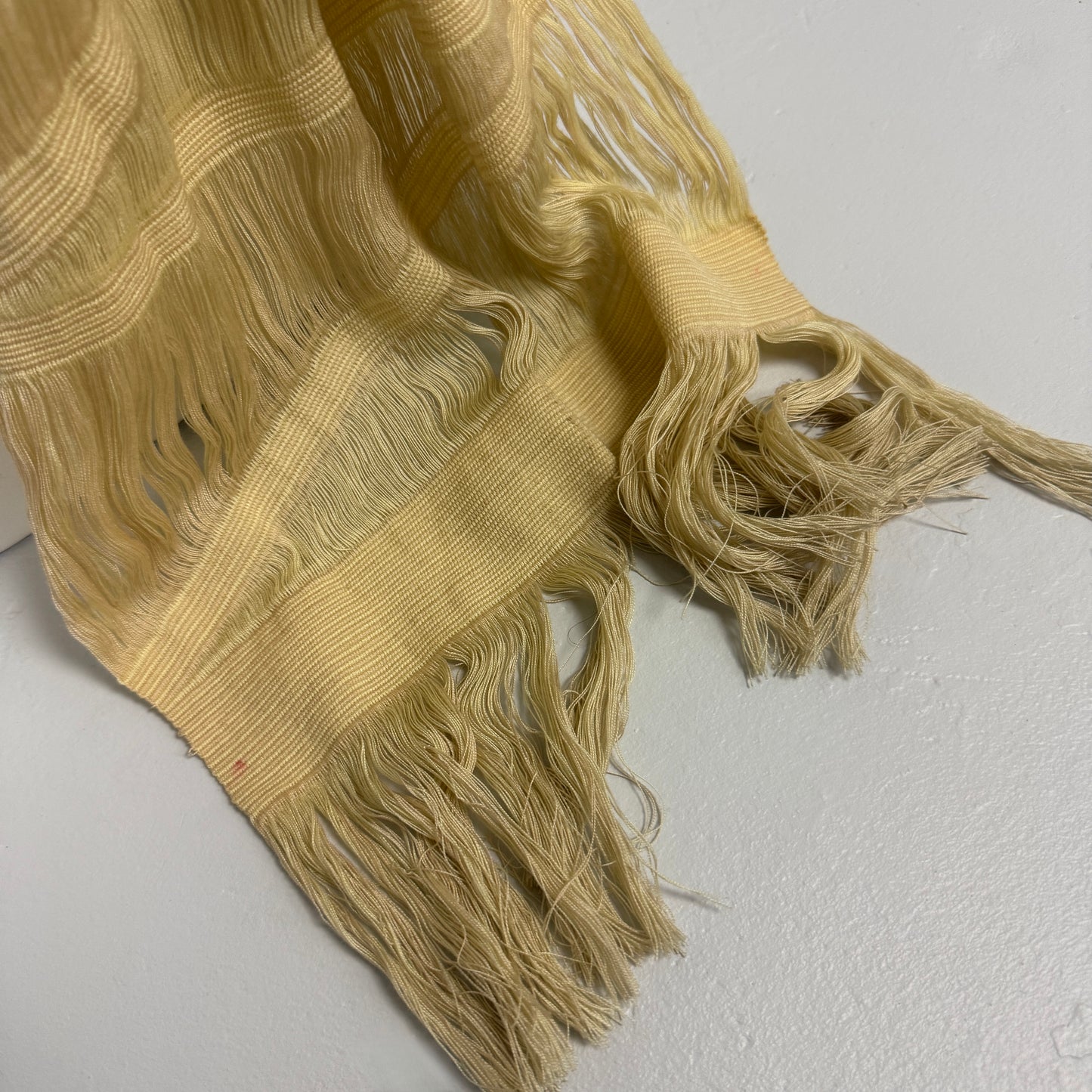 Fringe Open-Weave Scarf
