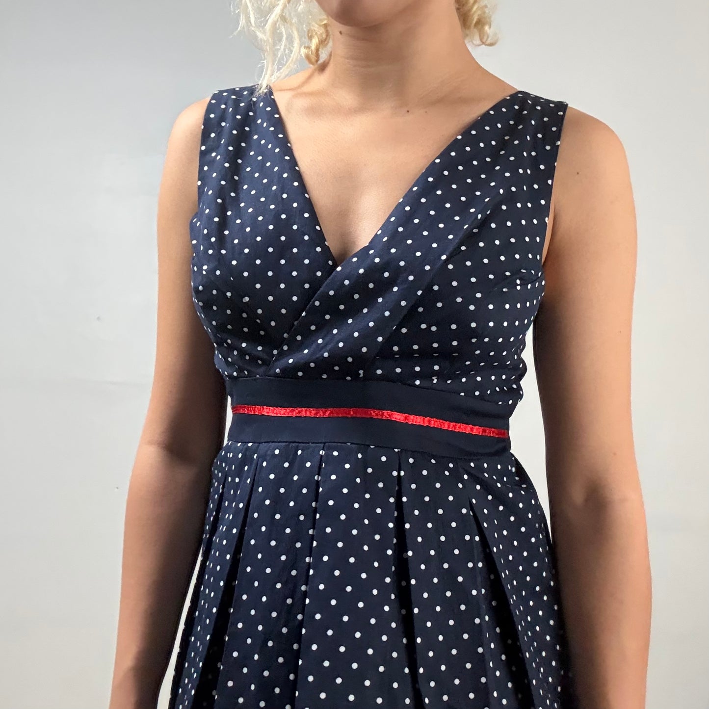 Polka Dot Tie-Back Dress