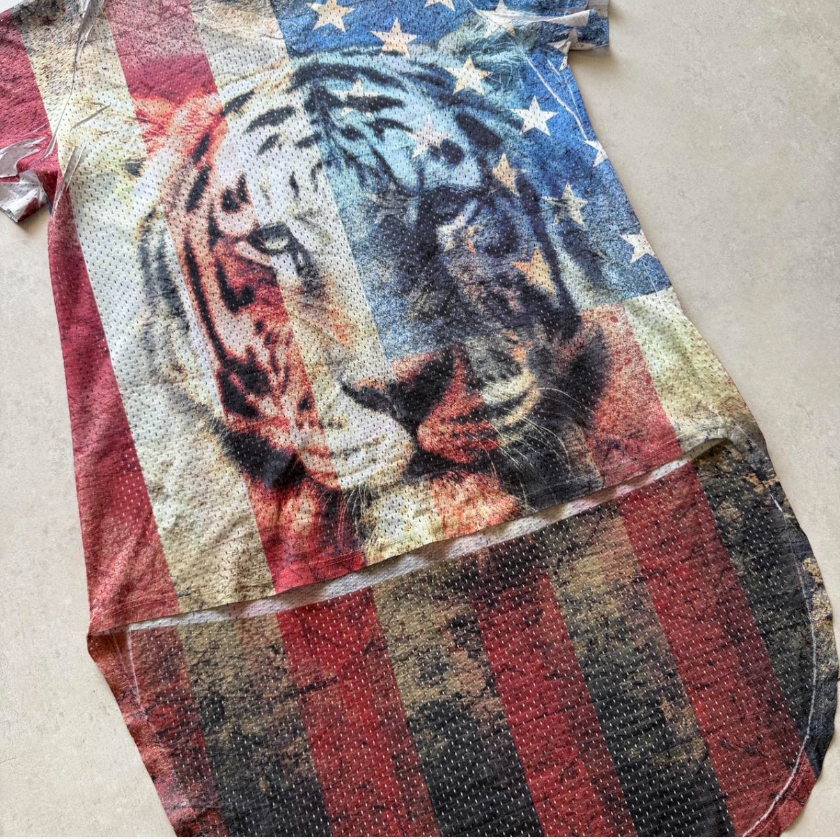 Flag Tiger Mesh Top