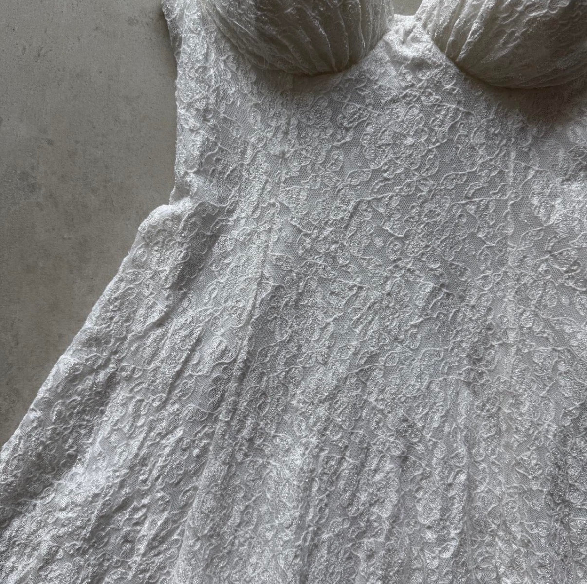 White Lace Mini Dress