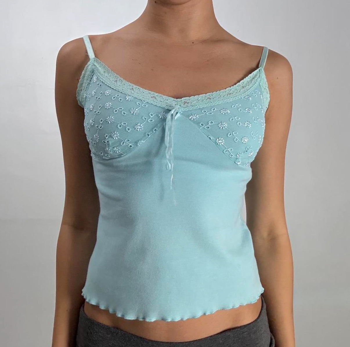 Aqua Lace Cami