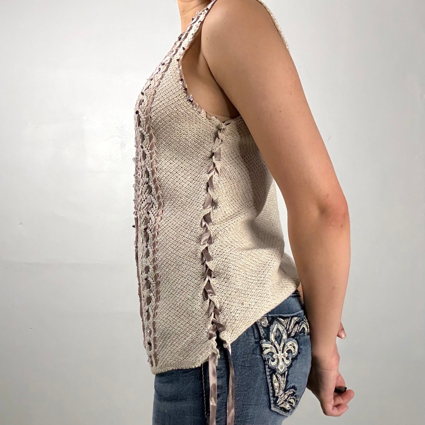 Embellished Knit Tank