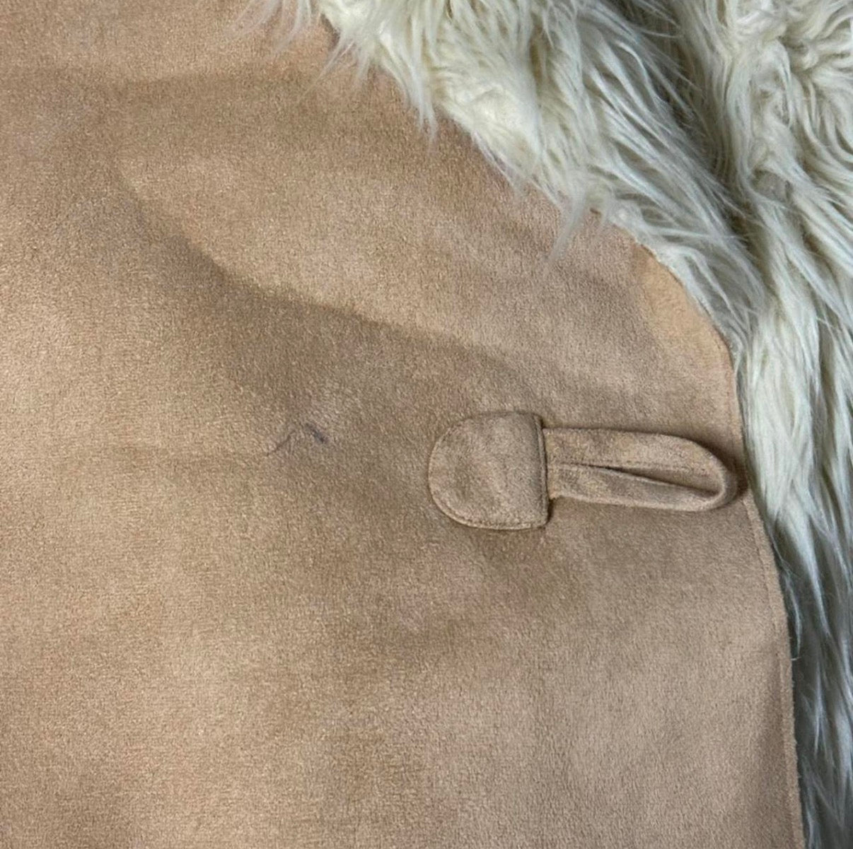 Faux Suede Toggle Coat