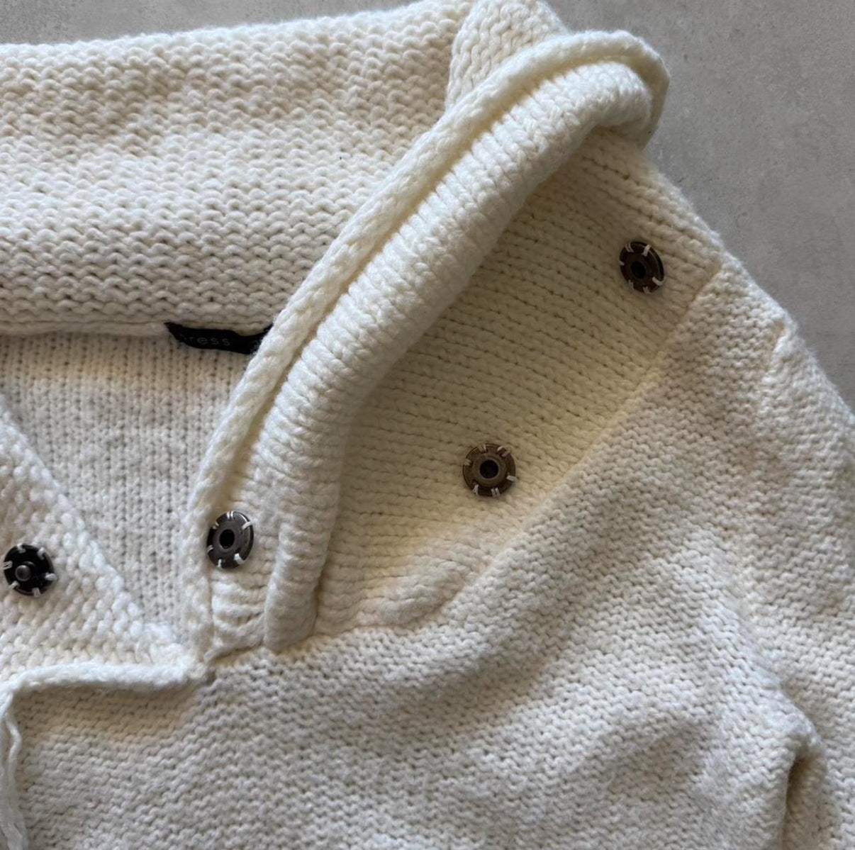 Fringed Shawl Collar Sweater