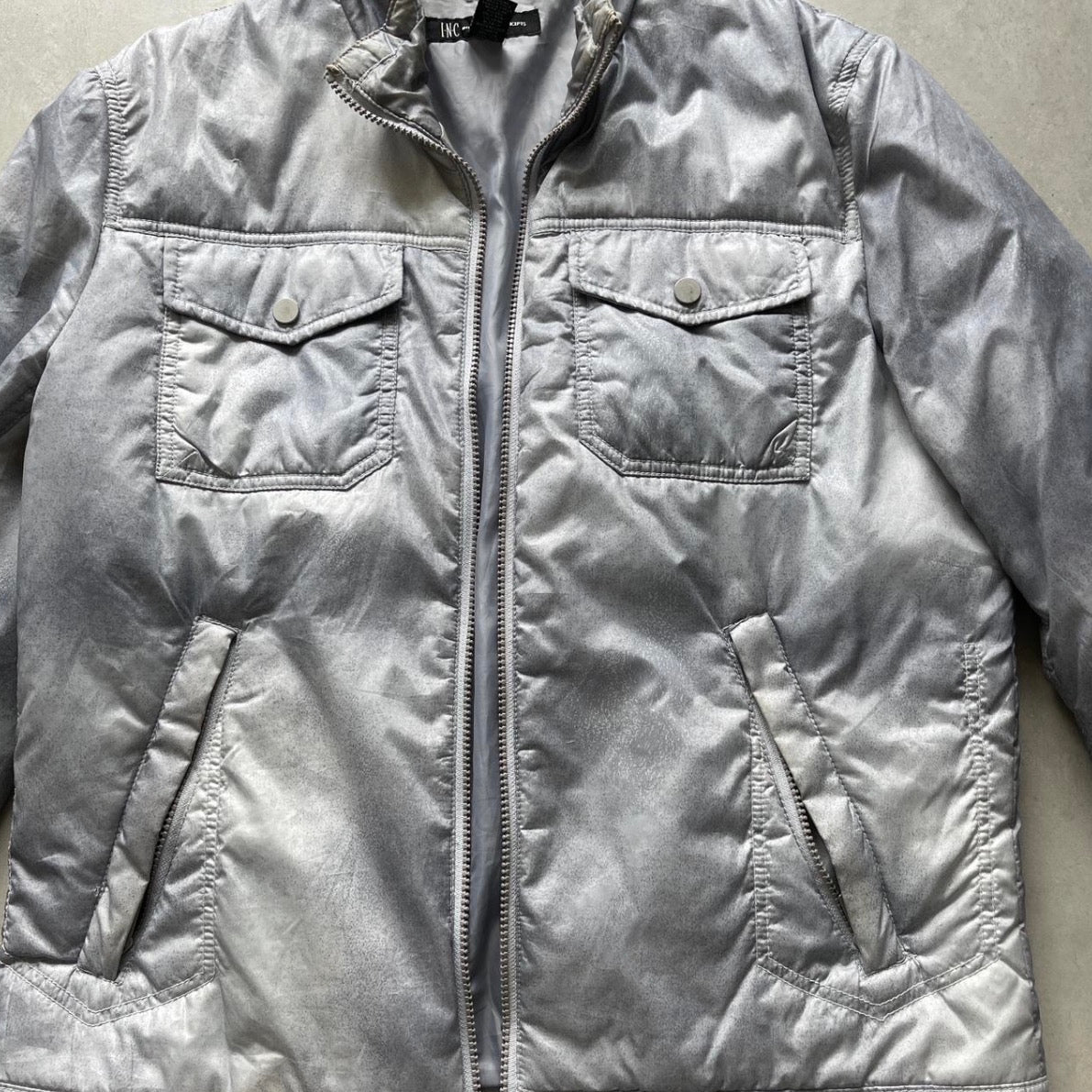 Silver Grey Puffer Jacket