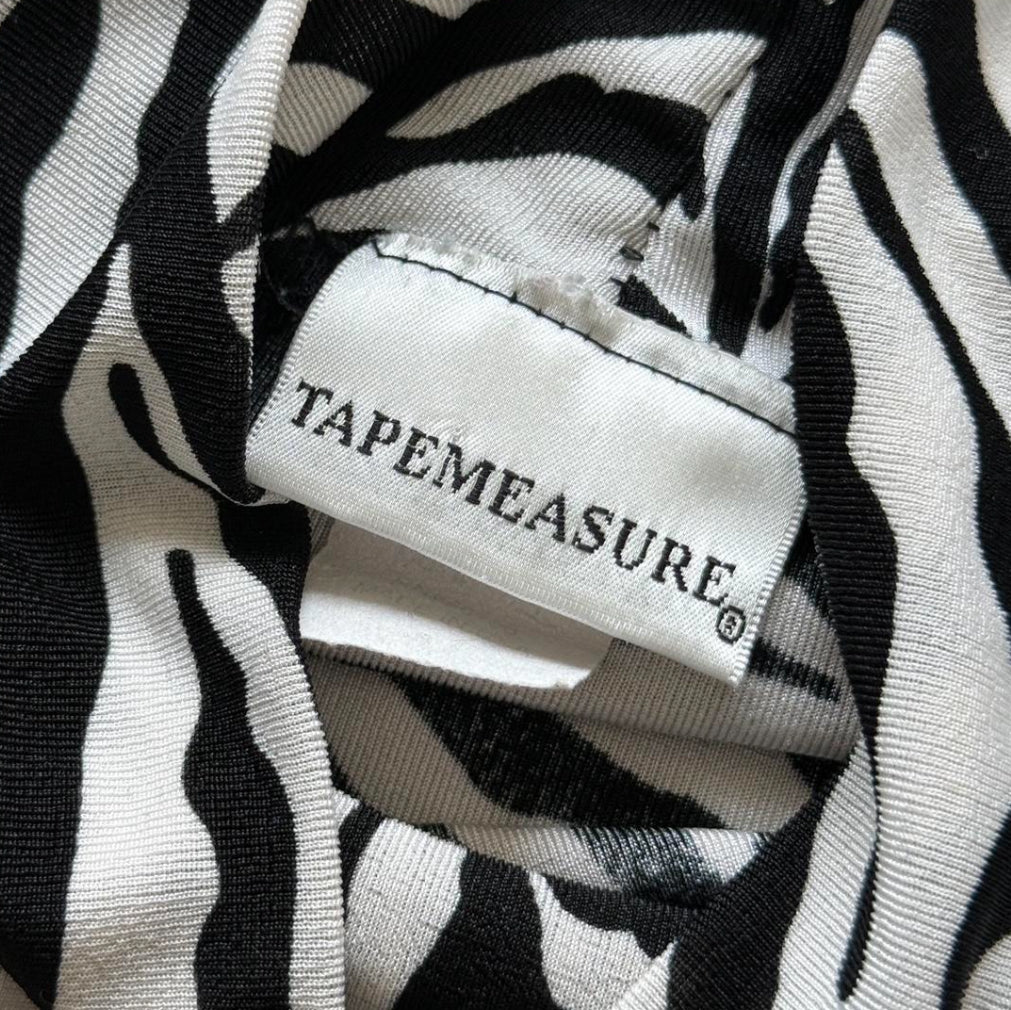 Zebra Print Mock Neck