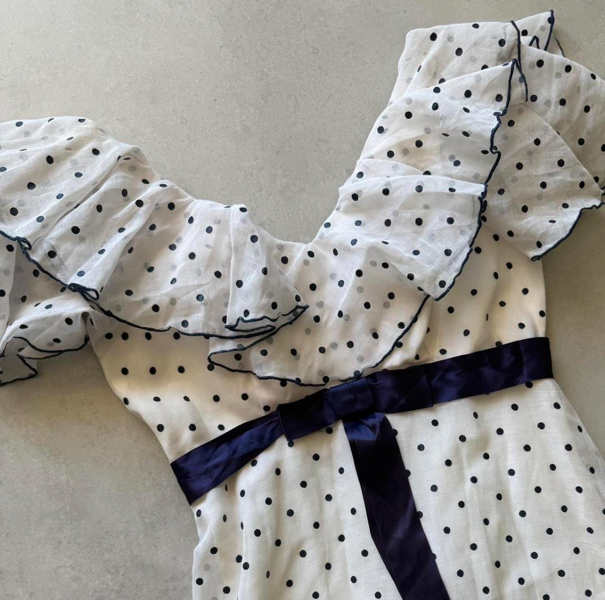 Polka Dot Ruffle Maxi Dress