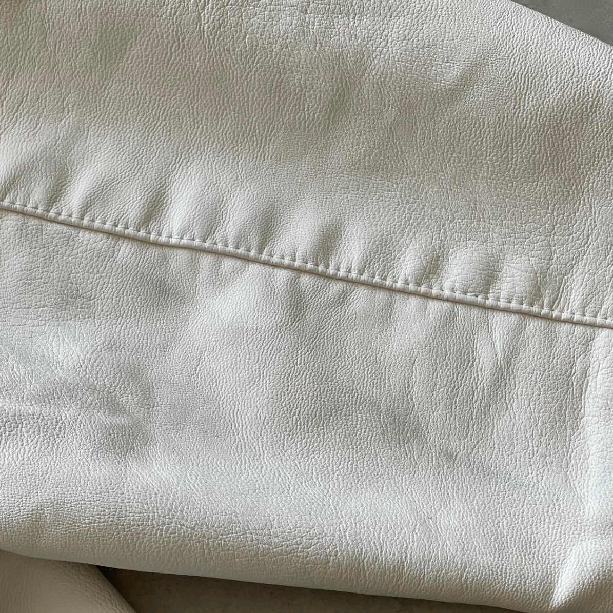 Pleated Hem Leather Jacket