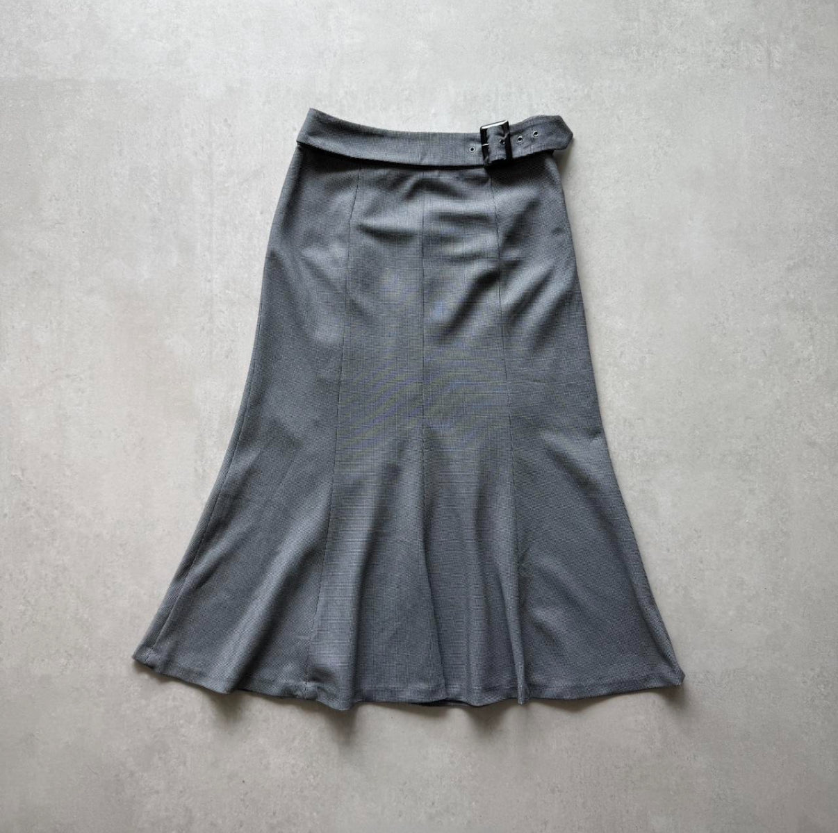 Gray Patterned Maxi Skirt