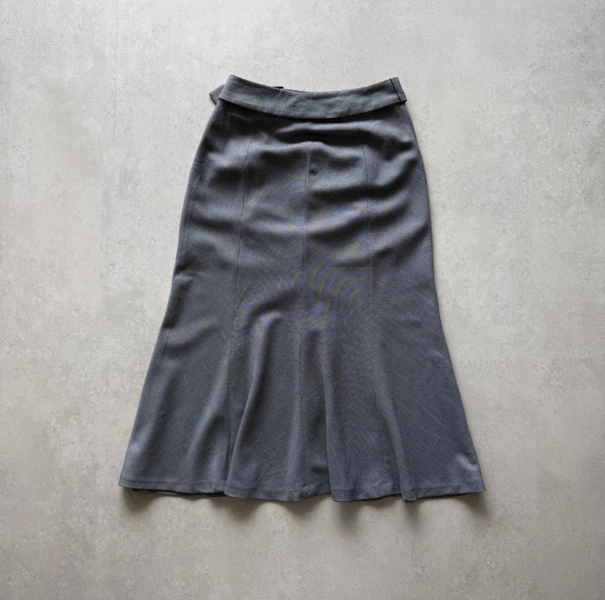 Gray Patterned Maxi Skirt