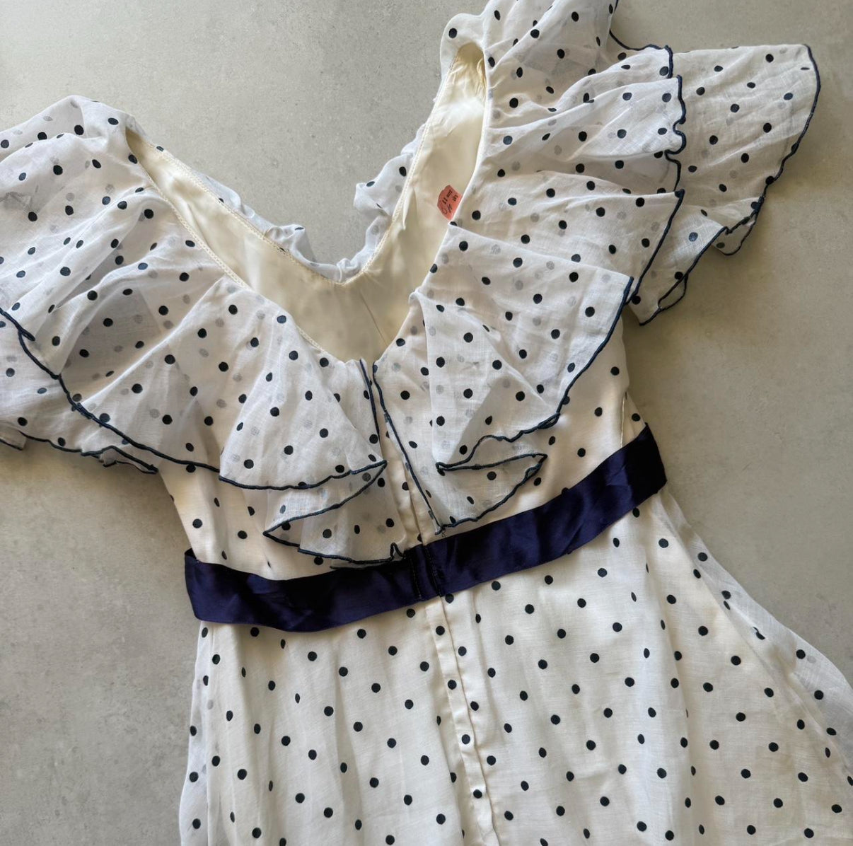 Polka Dot Ruffle Maxi Dress